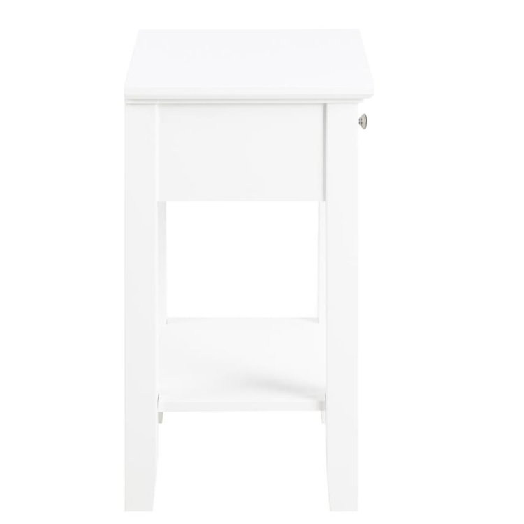 Elegancka biała szafka nocna glamour