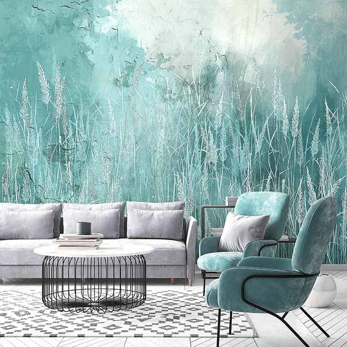 Trzciny trawy tapeta ścienna roślinna