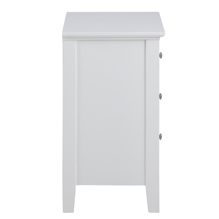 Elegancka biała szafka nocna z szufladami