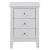 Elegancka biała szafka nocna z szufladami