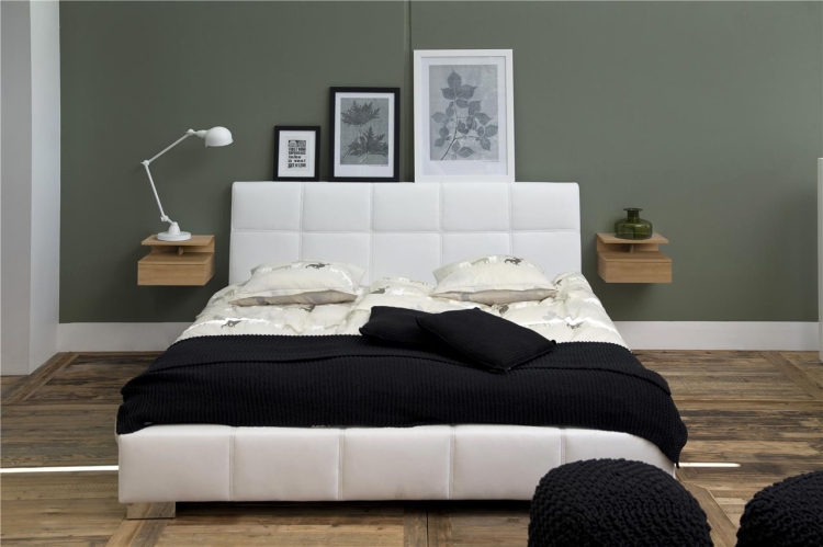 Mała wisząca szafka nocna z półką i szufladą 35x32 kolor dębowy