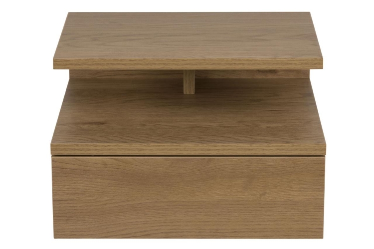 Mała wisząca szafka nocna z półką i szufladą 35x32 kolor dębowy