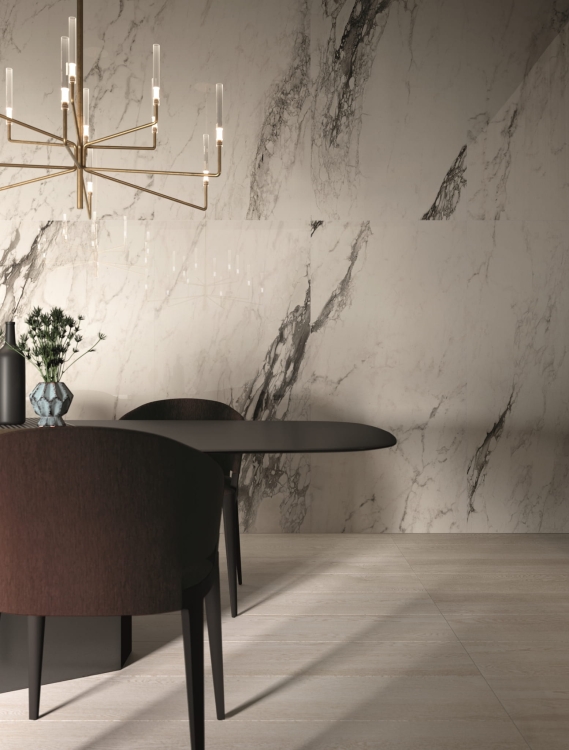 Bianco CAL RE 90 płytki gresowe Lafaenza 90x90 marmuropodobne