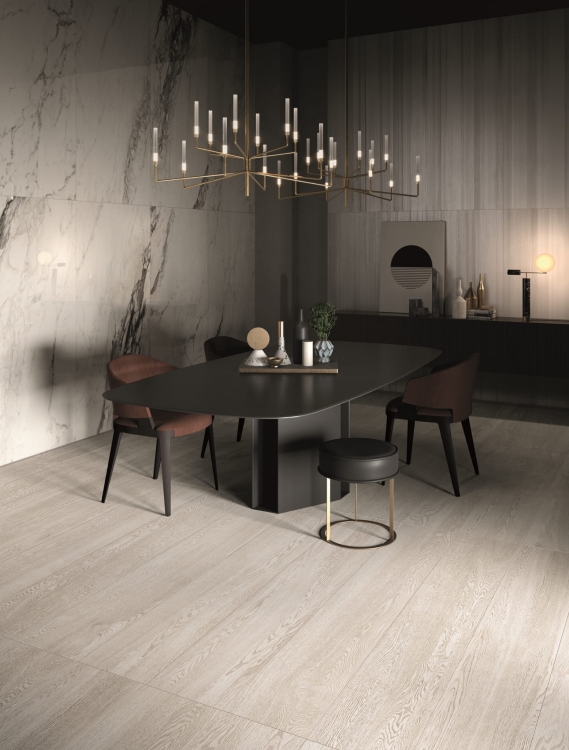 Bianco CAL RE 90 płytki gresowe Lafaenza 90x90 marmuropodobne