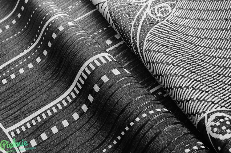 Boho Exotic tapeta czerń i biel