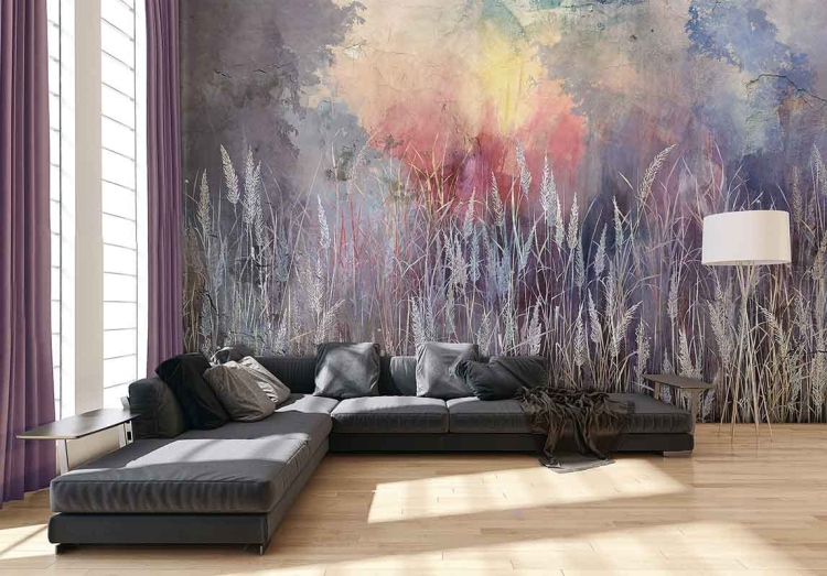 Trzciny trawy tapeta ścienna roślinna