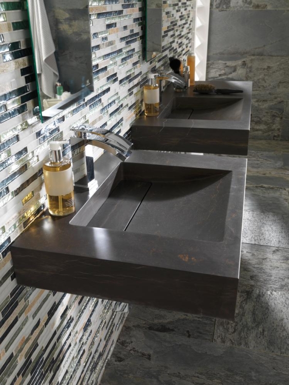 L'Antic Colonial mozaika ścienna Treasures Mist Shannan Strip kamień i szkło