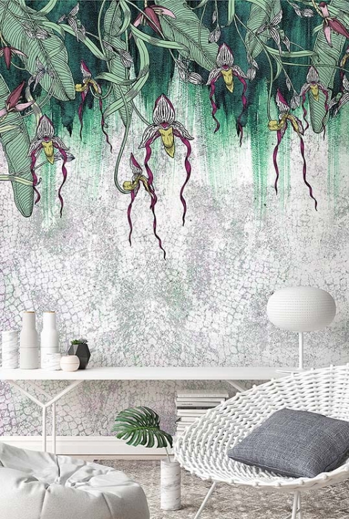 Orchidea stonowana kwiecista tapeta