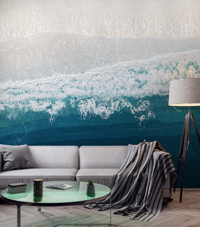 Piaszczysta plaża i morskie fale tapeta