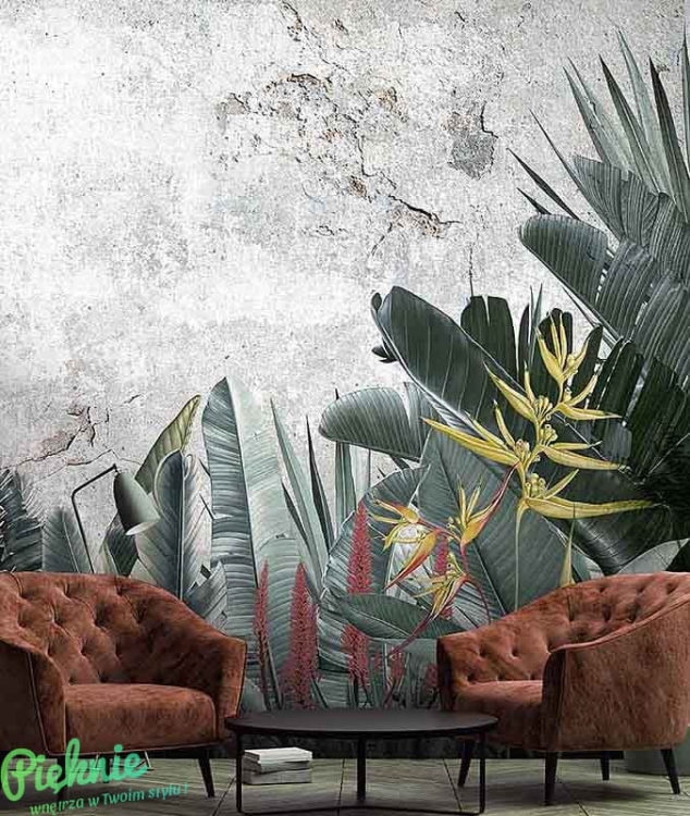 Tropikalne liście tapeta ścienna dżungla
