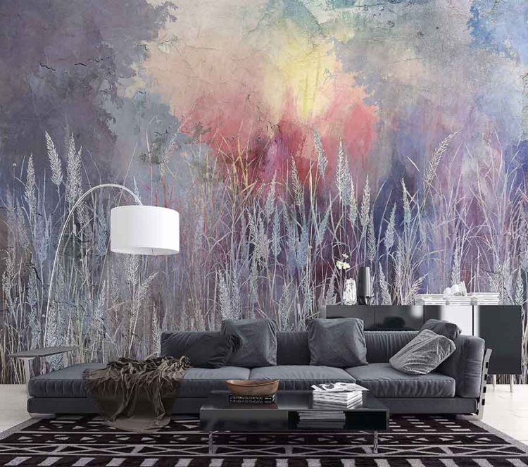 Trzciny trawy tapeta ścienna roślinna