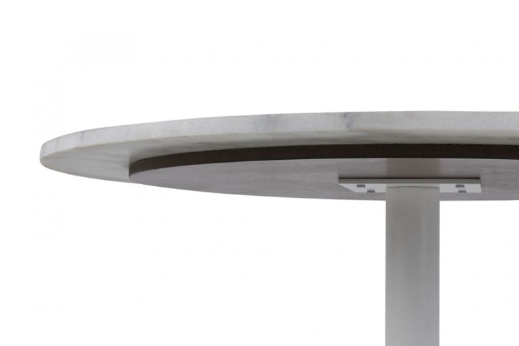 Tarry Marble Table okrągły stół do jadalni z marmurowym blatem i metalową podstawą