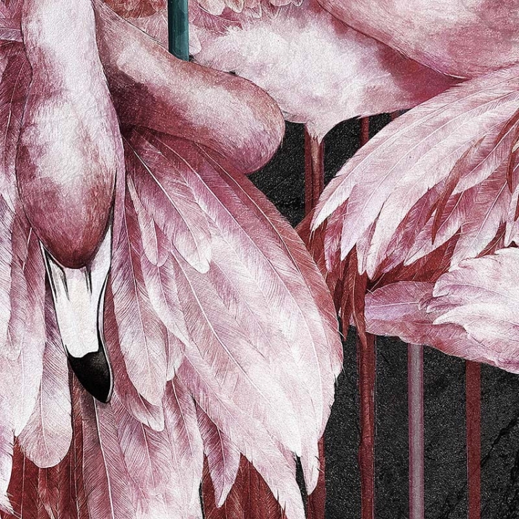 Różowe Flamingi stylowa tapeta