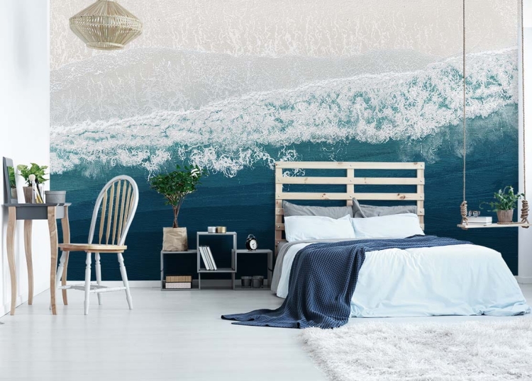 Piaszczysta plaża i morskie fale tapeta