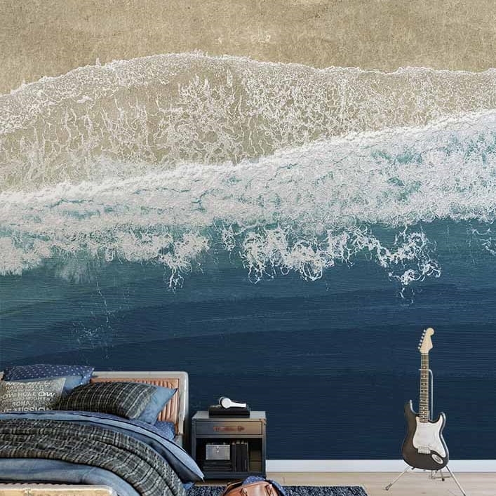 Piaszczysta plaża i morskie fale tapeta