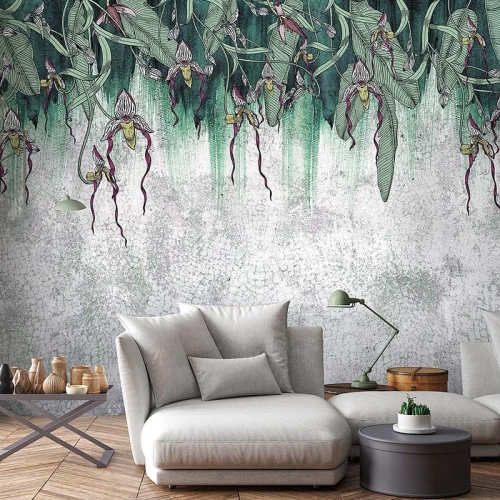 Orchidea stonowana kwiecista tapeta