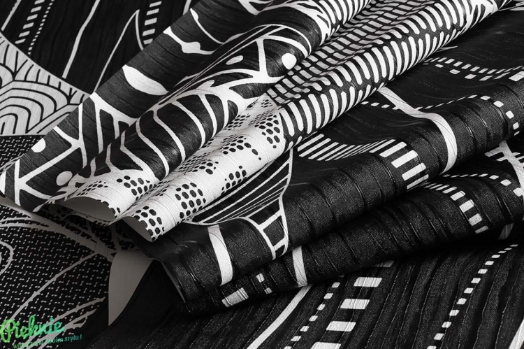 Boho Exotic tapeta czerń i biel